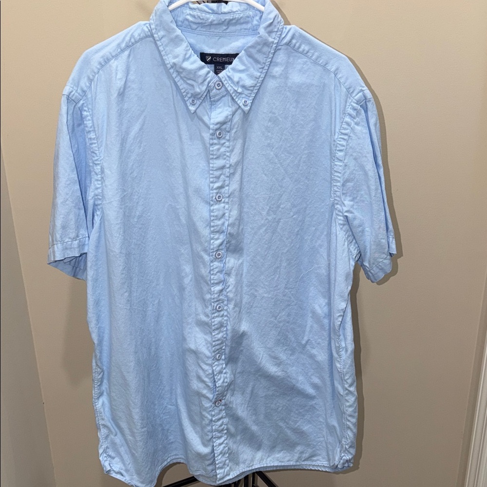 Daniel Cremieux Light Blue Short-Sleeve Button-Down Shirt